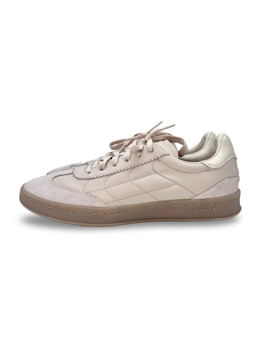 Cole Haan GrandSeries Leather Suede Sneakers Beige Gray Low Top Size 8 - Picture 5 of 11